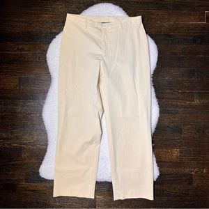 Vintage Banana Republic Stretch Cream Straight Leg Mid Rise Pants Size 4